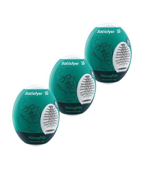 Набір мастурбаторів Satisfyer Masturbator Egg Naughty Set, 3 шт (білий)