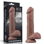 Lovetoy Dual-Layered Silicone Nature - Dildo, Brązowy, 20, 5 cm