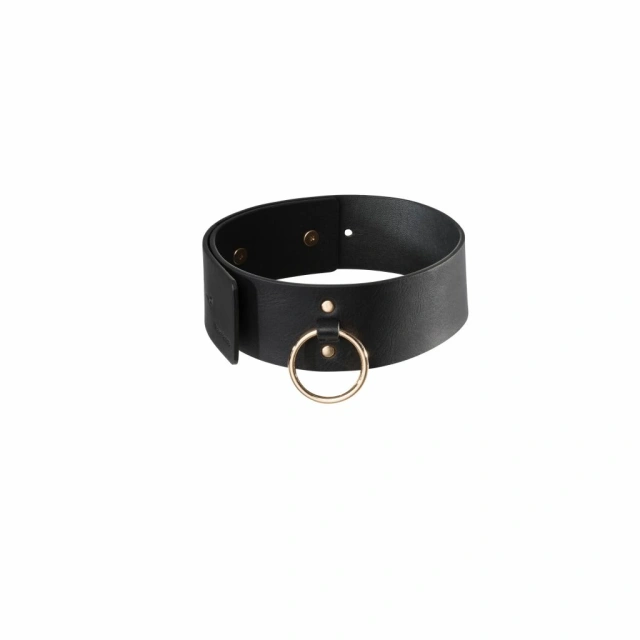 Ошейник с поводком Bijoux Indiscrets Maze Wide Choker Black (черный)