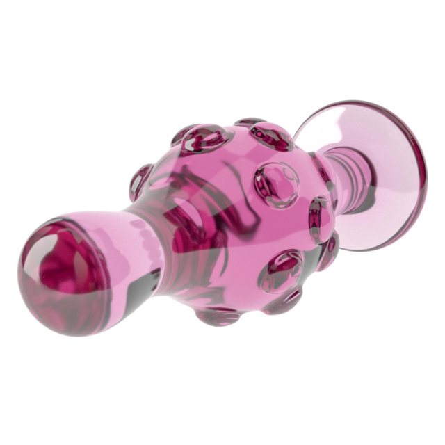 Lovetoy Glass Romance GS17 - Korek analny, Różowy, 11, 3 cm