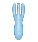 Вибратор для клитора Satisfyer Threesome 4, 14 см (голубой)