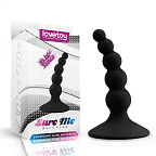 Анальна пробка LoveToy Lure Me Beaded Butt Plug 4 ", 10 см (чорний)