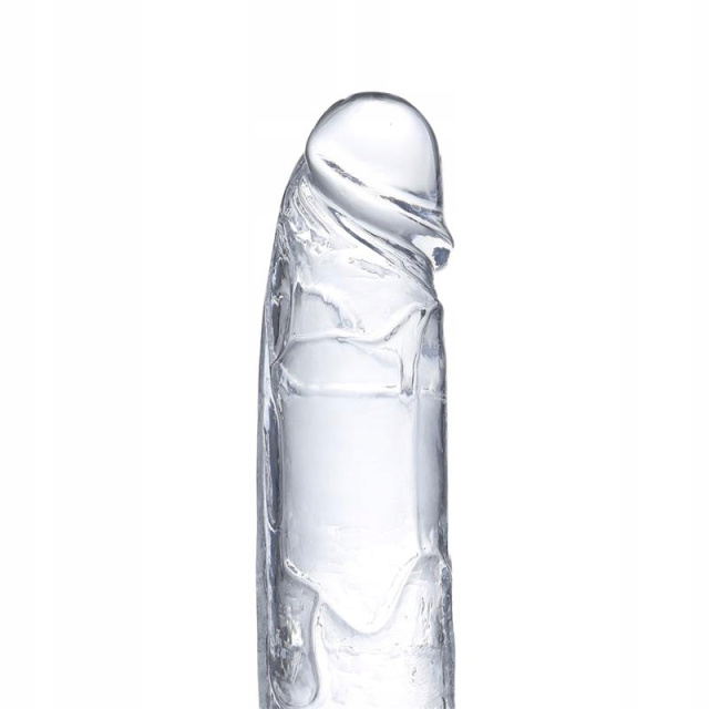 Dildo Glazed With Balls, 22 cm (przezroczysty)