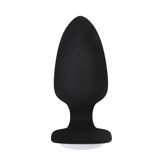 Fantasy LED Light - Korek analny, Czarny, 10 cm