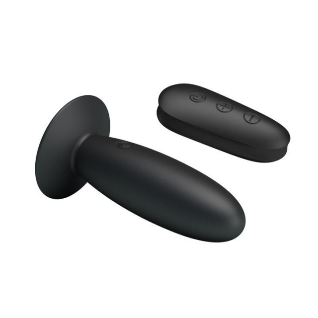 Mr. Play Super-Smooth - Korek analny, Czarny, 11 cm