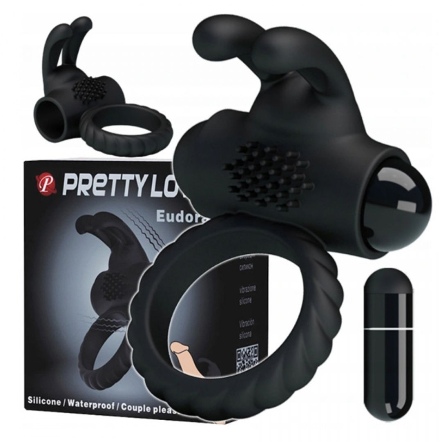 Ерекційне кільце Pretty Love Eudora Penis Ring, 2,4 см (чорний)