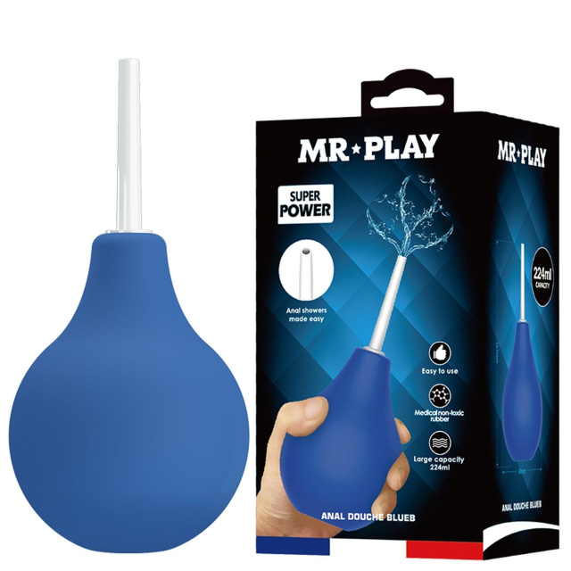 Анальний душ MR Play Anal Douche Blueb, 224 мл (синій)