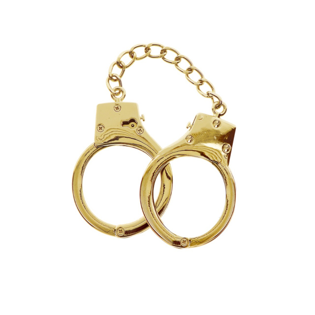 Taboom Gold Plated BDSM Handcuffs - Kajdanki, Złoto