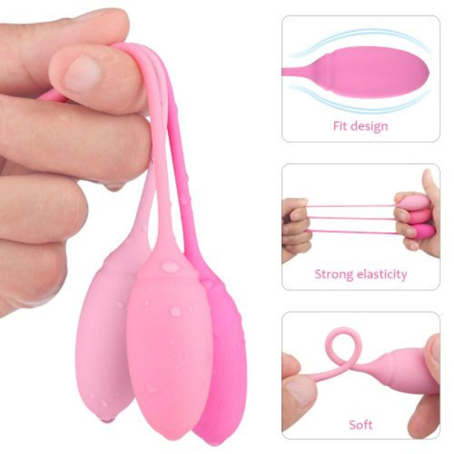 Toyz4lovers Palline Vaginali - Zestaw kulek dopochwowych, Różowy, 15.5 cm