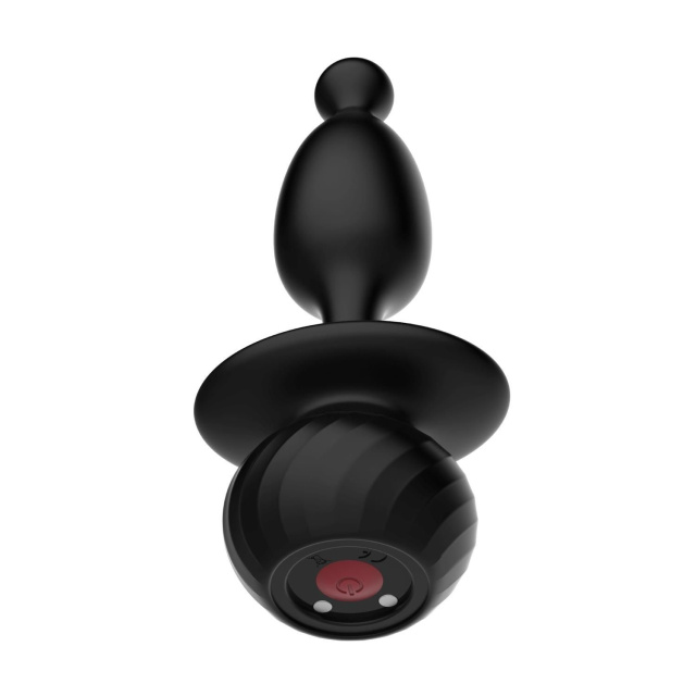 Magic Motion Bunny - Korek analny z wibracją i ogonkiem, Czarny, 12, 9 cm