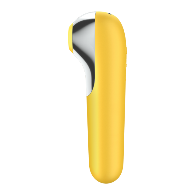 Вакуумный стимулятор клитора с вибрацией Satisfyer Dual Love (желтый)
