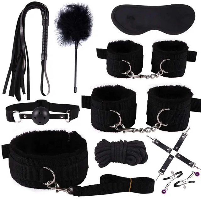 BDSM набор Fetish B-Series 3.0, 10 шт (черный)