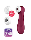 Вакуумный стимулятор клитора с вибрацией Satisfyer Pro 2 Generation 3 Connect App (бордовый)