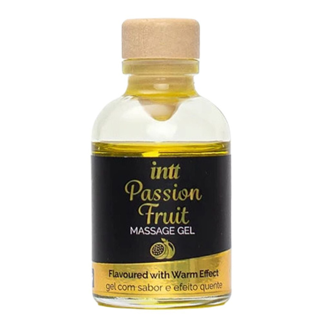 intt Passion Fruit Warming Massage Gel - Żel lubrykujący do masażu, Przezroczysty, Marakuja, 30 ml