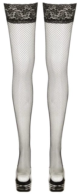 Чулки Cottelli Legwear Hold-up Net, 4 (черный)