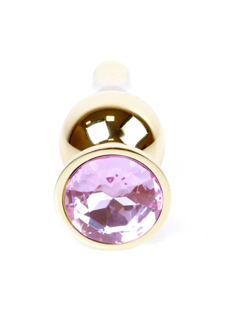 B - Series HeavyFun Gold - Korek analny, Jasnoróżowy, 9.5 cm