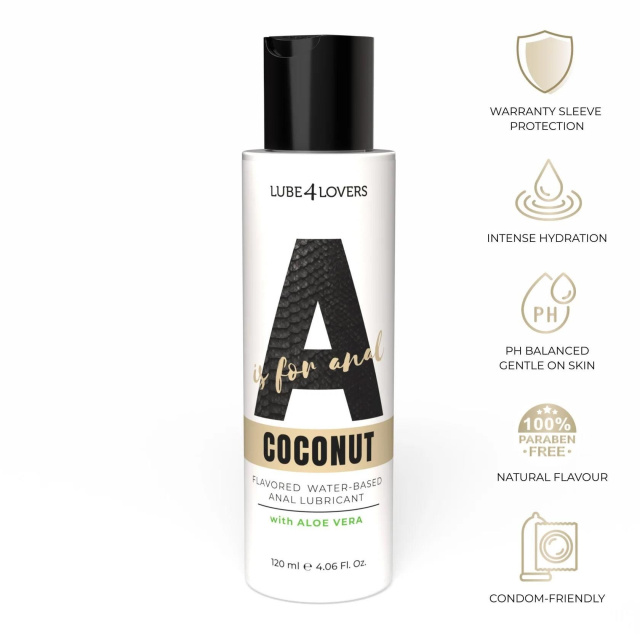 Lube4lovers A Is for A is for Anal Coconut - Lubrykant analny, 120 ml