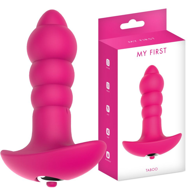 My First Taboo - Wibrator analny, Różowy, 8.5 cm