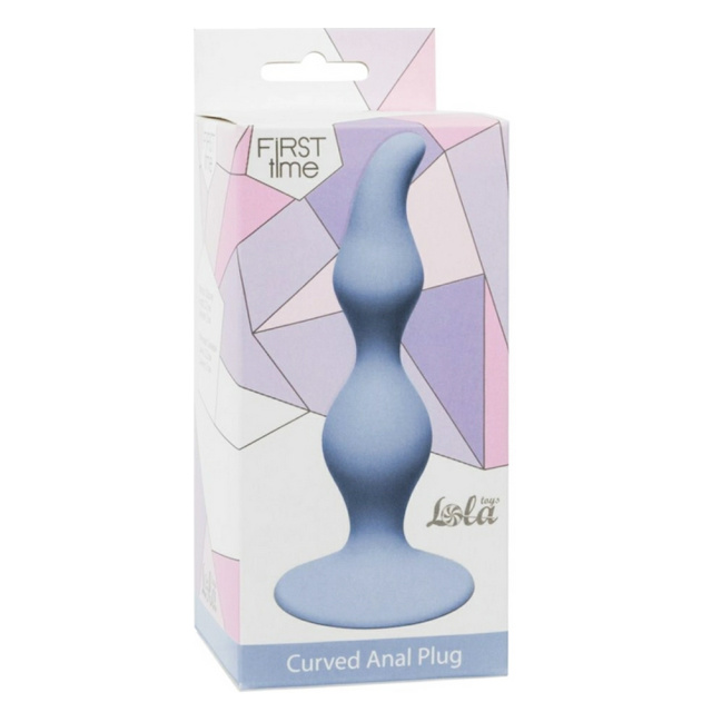 Lola Games Curved Anal Plug - Korek analny, Niebieski, 12.5 cm