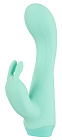 Вибратор-кролик Cuties Mini, 13,6 см (бирюзовый)