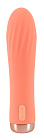 Вибратор Peachy Mini Ribbed, 13,6 см (оранжевый)