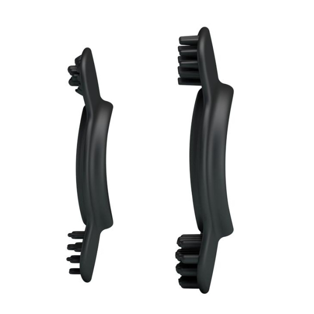 Эрекционное кольцо Baile Double Cock Ring, набор из 2 шт (черный)