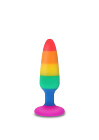 Korek analny Toy Joy Medium Twink Plug, 11 cm (tęcza)
