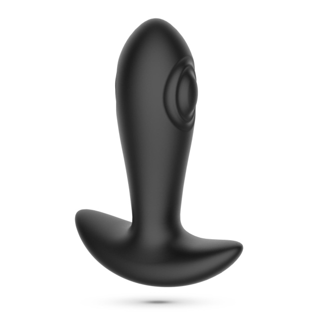Стимулятор простаты Crushious Octo, 12 см (черный)