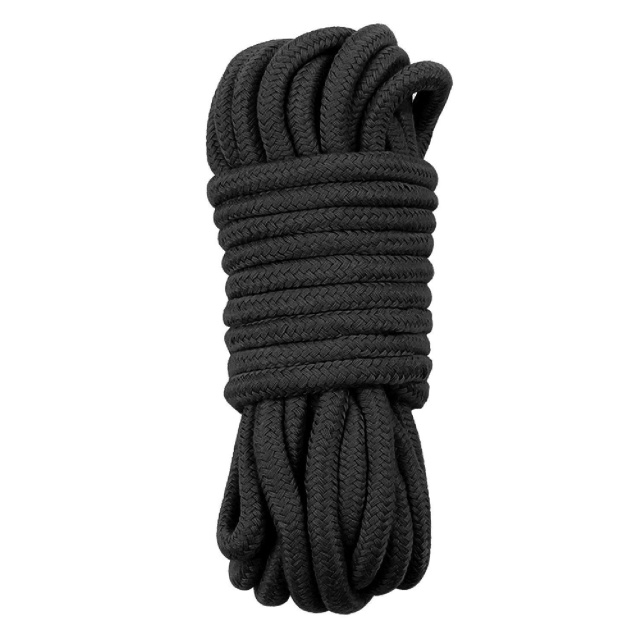Lovetoy Fetish Bondage Rope - Lina do wiązania, Czarny, 1000 cm