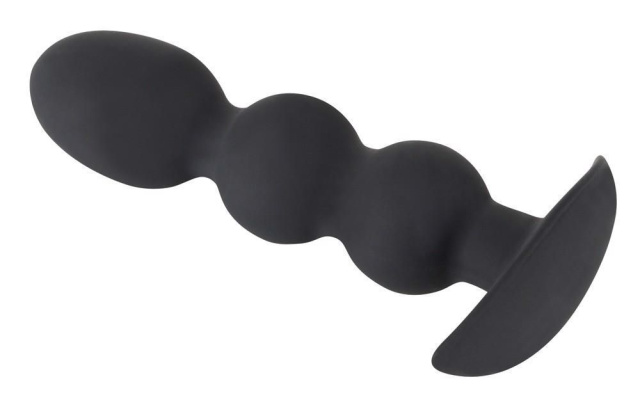 Black Velvets Heavy Beads - Korek analny, Czarny, 13, 3 cm