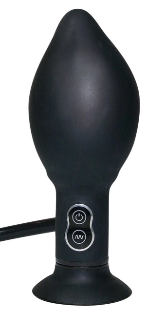 Анальна пробка True Black Vibrating Butt Plug, 17 см (чорний)