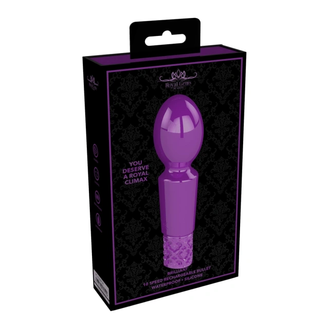 Vibromassager Royal Gems Brilliant, 12 cm (fioletowy)