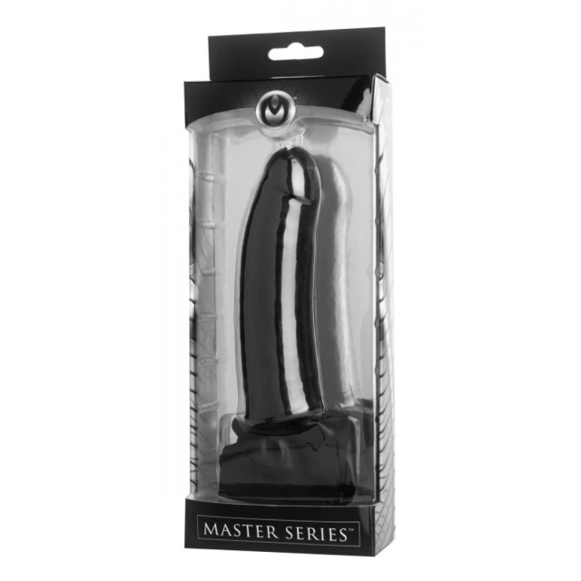 Knebel z dildo Master Series Face Fuk Strap On Mouth Gag, 14 cm (czarny)