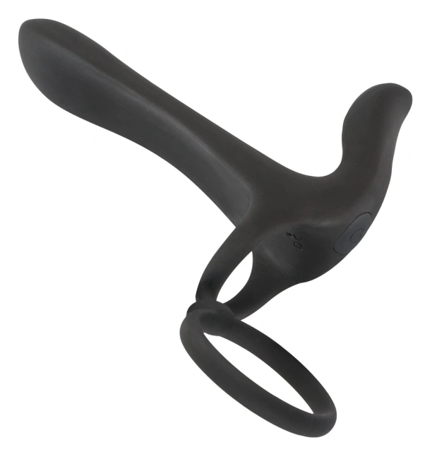 Насадка на пеніс Black Velvets Couple Vibrator, 14 см (чорний)