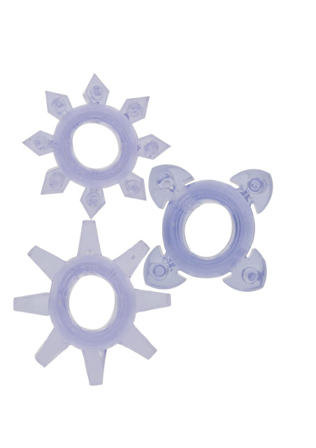 Эрекционное кольцо ToyJoy Tickle C-Rings, 3 шт (фиолетовый)