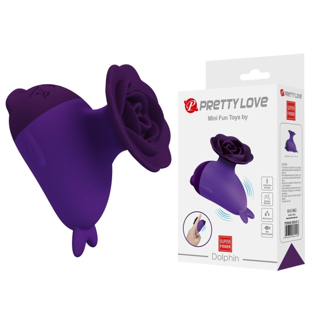 Pretty Love Dolphin - Wibrator łechtaczkowy, Fioletowy, 6.4 cm
