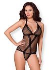 Сексуальное боди Obsessive 876-TED-1, S/M (черный)