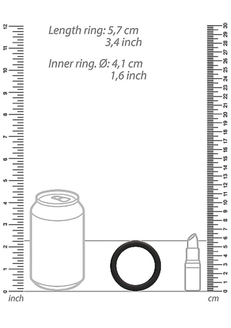 Набор эрекционных колец ShotsToys Round Cock Ring Set, 3 шт (черный)