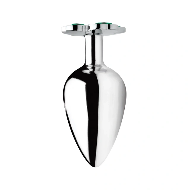 Korek analny XR Brands Clover Large, 8,9 cm (srebrny)