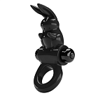 Эрекционное кольцо с вибрацией Pretty Love Exciting Ring, 9,2 см (черный)