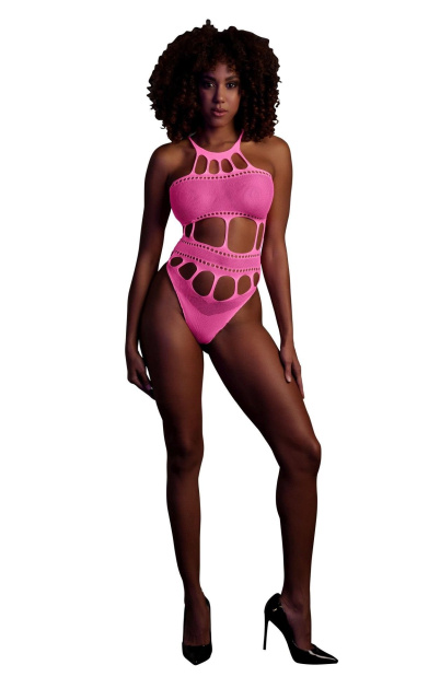 Боді Ouch! Grecian Neckline Neon, XS/XL (рожевий)