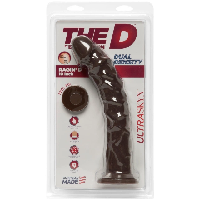 Dildo Doc Johnson Ragin' D, 25 cm (brązowy)