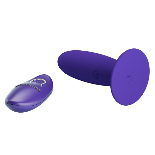 Pretty Love Remote Control Vibrating Plug Youth - Korek analny, Fioletowy, 11 cm