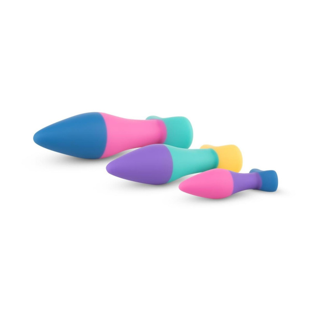 Zestaw korków analnych PMV20 Koda Butt Plug Set, 3 szt (tęcza)