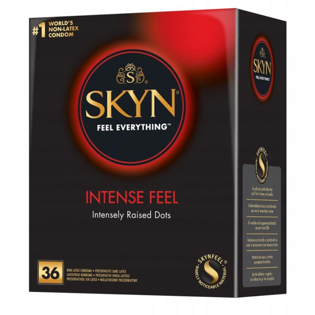 Презервативи безлатексні Skyn Intense Feel ребристі, 36 шт.