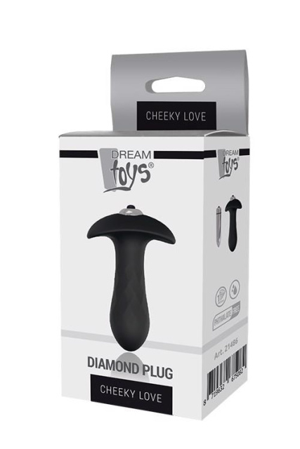 Dream Toys Cheeky Love Diamond Plug - Korek analny, Czarny, 9 cm