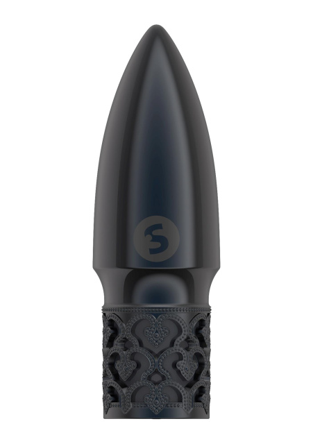 Vibromassager Royal Gems Glitter, 6.8 cm (czarny)