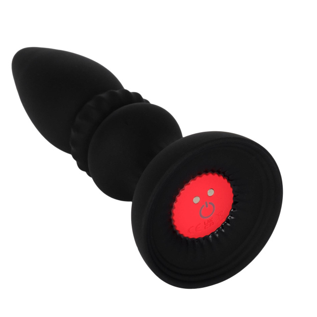 B - Series Fox App control - Korek analny, Czarny, 14.2 cm