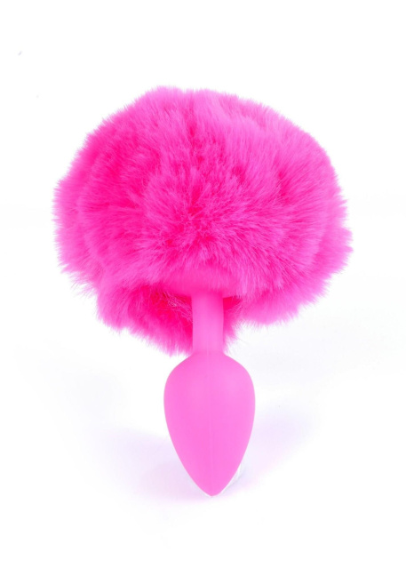 Анальна пробка з хвостиком Boss Jewellery Bunny Tail, 6,5 см (рожевий)