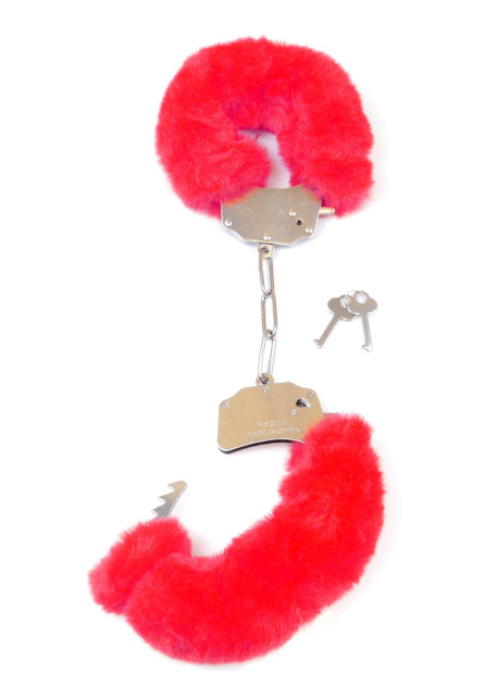 Наручники Fetish B - Series Furry Cuffs (красный)